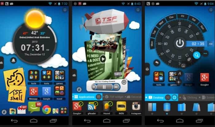 TSF Launcher 3D Shell Apk for Android